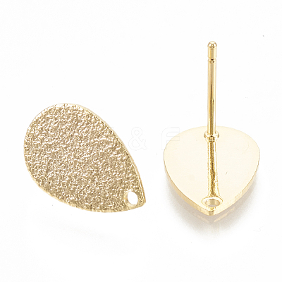 Brass Stud Earring Findings KK-N186-62G-1