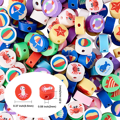 200Pcs Handmade Polymer Clay Beads CLAY-CJ0001-52-1