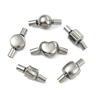 6Pcs 6 Styles 304 Stainless Steel Box Clasps STAS-CJ0002-72-1