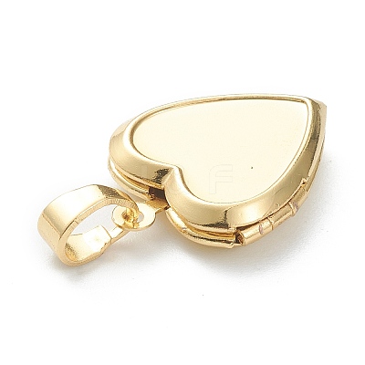 Brass Locket Pendants X-KK-P199-12G-1