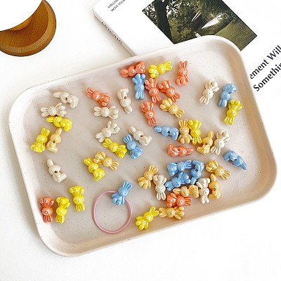 Plating Opaque Acrylic Beads OACR-I015-05-1