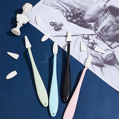 4 Sets 4 Colors Plastic & Sponge Pen AJEW-OC0004-51-1
