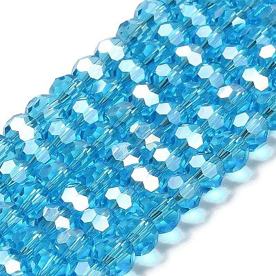 Transparent Glass Beads EGLA-A035-T6mm-B08-1