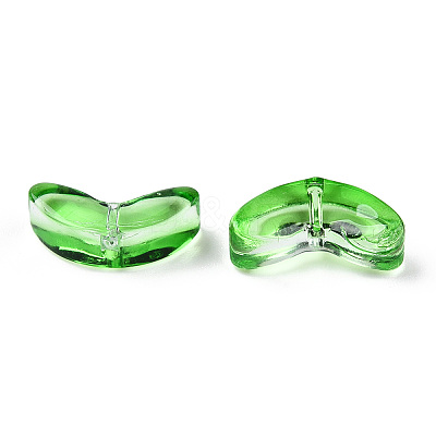Spray Painted Transparent Glass Beads GLAA-T022-27A-1