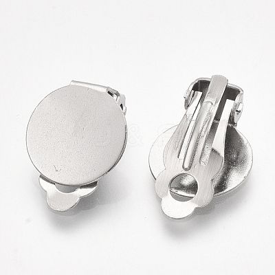 Tarnish Resistant 304 Stainless Steel Clip-on Earring Findings STAS-T045-33C-P-1