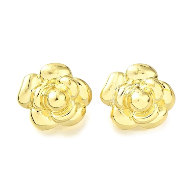 Brass Stud Earrings for Women LS-EJEW-F365-03LG-1