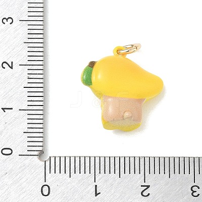 Brass Enamel Pendants KK-CBAE20A-03G-1