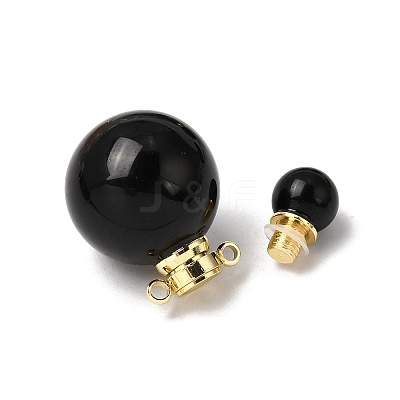 Natural Obsidian Perfume Bottle Pendants GG-CBA7610-02G-07-1