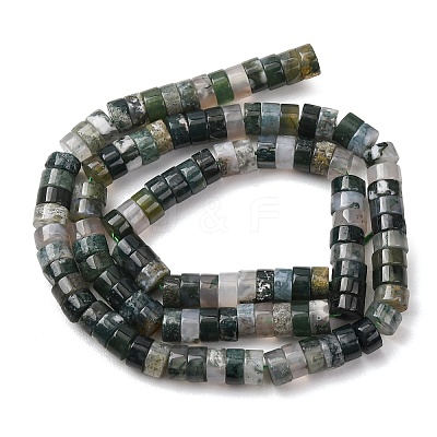 Natural Moss Agate Beads Strands G-M420-A14-01-1