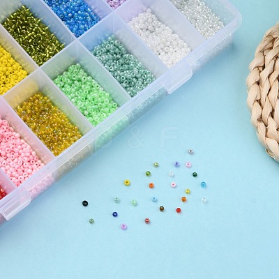 24 Colors 12/0 Glass Seed Beads SEED-X0052-02-2mm-1