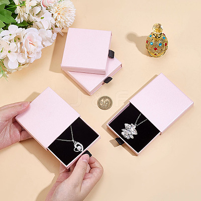 Cardboard Jewelry Set Drawer Boxes CON-WH0099-76D-1