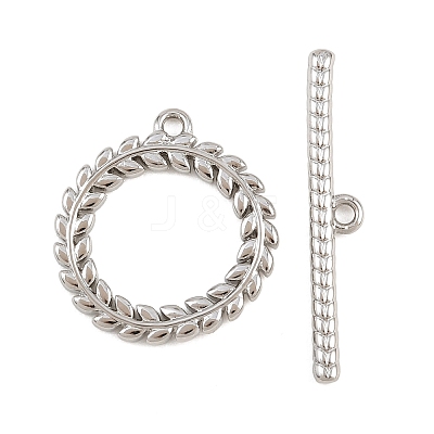 Brass Toggle Clasps KK-G548-34A-P-1
