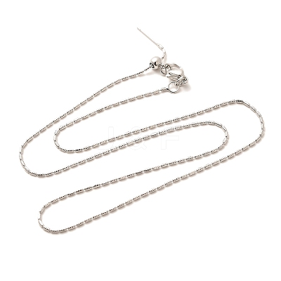 1mm Rack Plating Brass Column Link Chain Adjustable Slider Necklaces for Women Men MAK-L044-53P-1