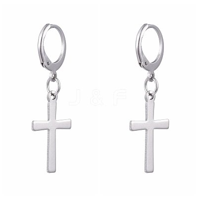 Tarnish Resistant 304 Stainless Steel Leverback Earrings EJEW-JE04185-01-1