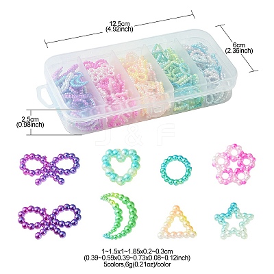 30G 5 Colors Spray Paint ABS Plastic Cabochons KY-YW0001-39-1