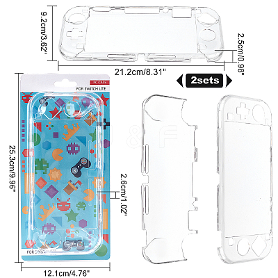 PC Plastic Crystal Clear Cover Case AJEW-WH0270-03A-1