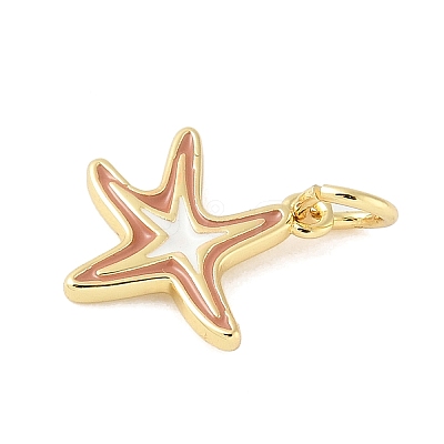 Brass Enamel Charms KK-B148-09G-02-1