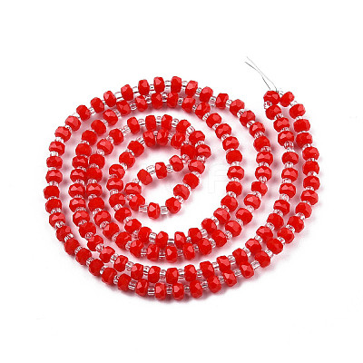 Opaque Solid Color Glass Beads Strands GLAA-N052-04-A10-1