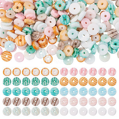 200Pcs 10 Colors Natural Shell Beads Strands BSHE-TA0001-19-1