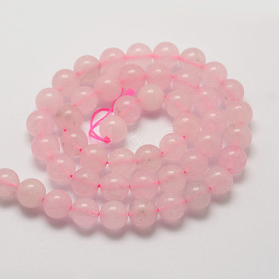 Natural Rose Quartz Bead Strands G-G735-46-4mm-1