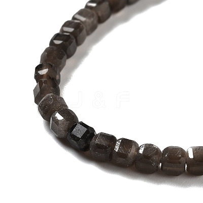 Natural Silver Sheen Obsidian Beads Strands G-D467-A01-1