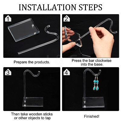 Acrylic Bracelet Display Stands BDIS-WH0002-11-1