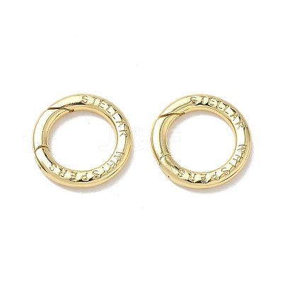 Brass Spring Gate Rings KK-E796-11G-1
