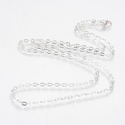 Iron Cable Chains Necklace Making MAK-R013-70cm-S-1