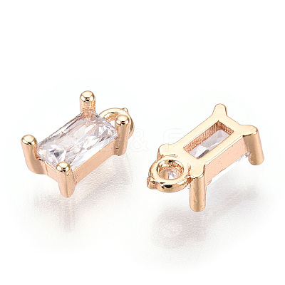 Brass Cubic Zirconia Charms X1-KK-S350-367N-1