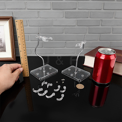 Adjustable Plastic Stand Base Action Figure Display Holder ODIS-WH0030-316A-1
