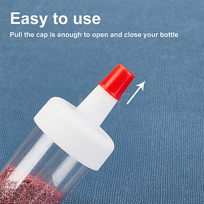 Plastic Bottle Spout Cap with Red Sealer Tip LS-FIND-WH0191-09-1