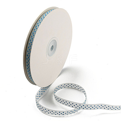 100 Yards Polka Dot Print Nylon Ribbons OCOR-G014-01A-1