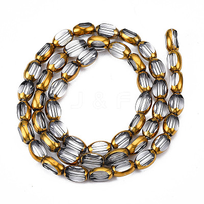 Electroplate Glass Beads Strands EGLA-N008-015H-1