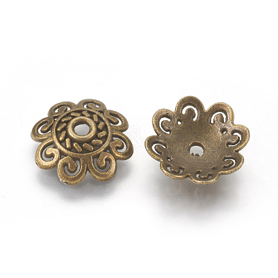 Tibetan Style Bead Caps TIBE-60309-AB-FF-1
