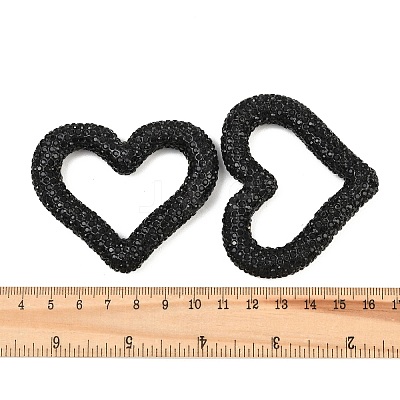 Handmade Polymer Clay Rhinestone Linking Rings CLAY-H009-04C-1