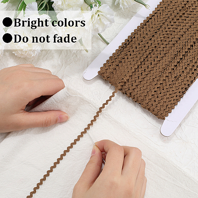 40M Polyester Wavy Fringe Trim Ribbon OCOR-GF0004-39K-1
