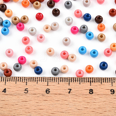 Baking Paint Glass Seed Beads SEED-N007-02G-1