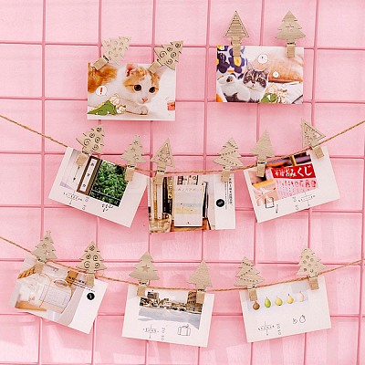 100Pcs Christmas Tree Unfinished Wooden Ornaments WOCR-CJ0001-01-1