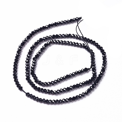 Natural Black Spinel Beads Strands G-L581B-001-1