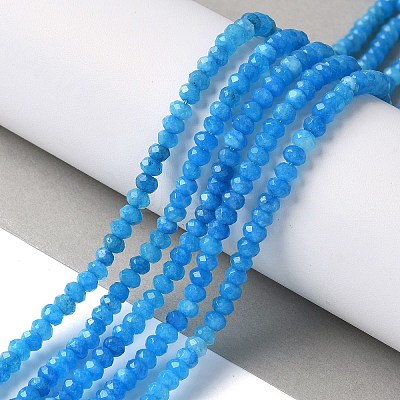 Dyed Natural Malaysia Jade Rondelle Beads Strands X-G-E316-2x4mm-58-1