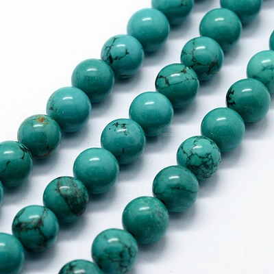 Natural Magnesite Beads Strands G-I199-33-8mm-1