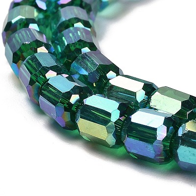 Electroplate Glass Beads Strands EGLA-D030-19F-1
