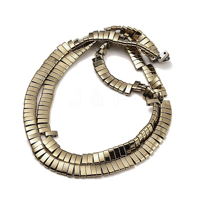 Electroplated Non-magnetic Synthetic Hematite Beads Strands G-G089-A02-03-1