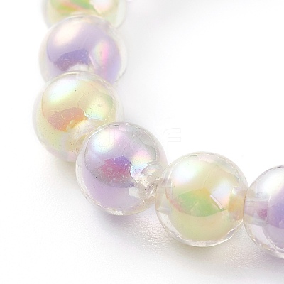 Transparent Acrylic Bead in Bead Stretch Bracelet Sets for Kids BJEW-JB06509-1