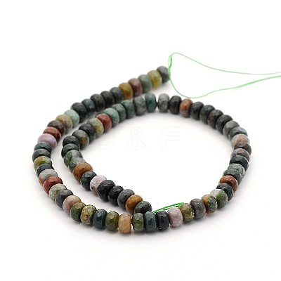 Natural Indian Agate Rondelle Strands G-O060-01-1