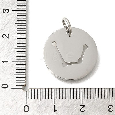 Anti-Tarnish 304 Stainless Steel Pendants STAS-M074-02K-P-1