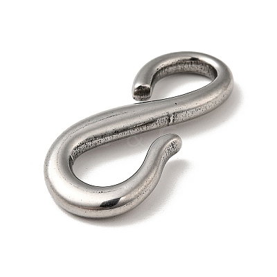 Tibetan Style 304 Stainless Steel S Hook Clasps STAS-G278-44AS-1