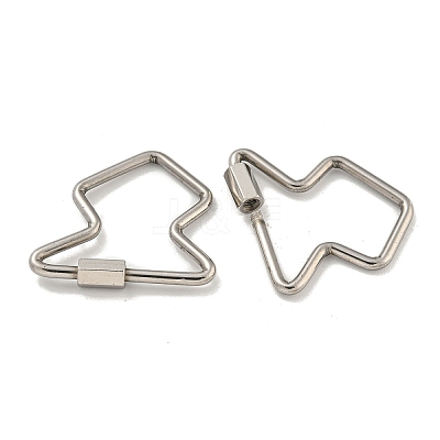 Non-Tarnish 304 Stainless Steel Screw Carabiner Lock Charms STAS-C092-05F-P-1
