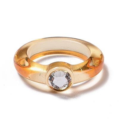 Transparent Acrylic Finger Rings RJEW-T010-07A-1