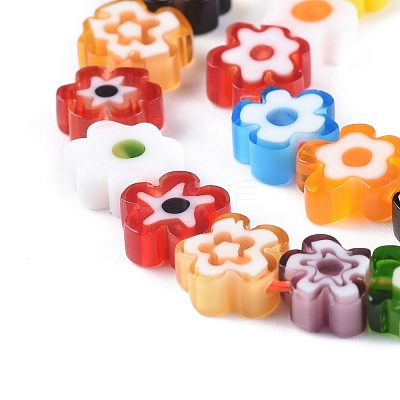 Handmade Millefiori Glass Bead Strands X-LAMP-J035-8mm-02-1